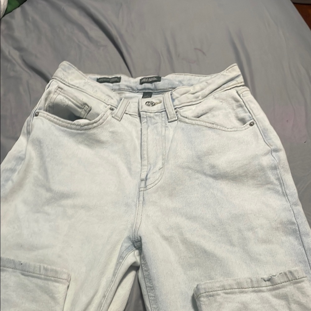 Super High-Rise Light Washed Tapered Jeans